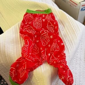 Target Red and Green Dog Pajamas size small